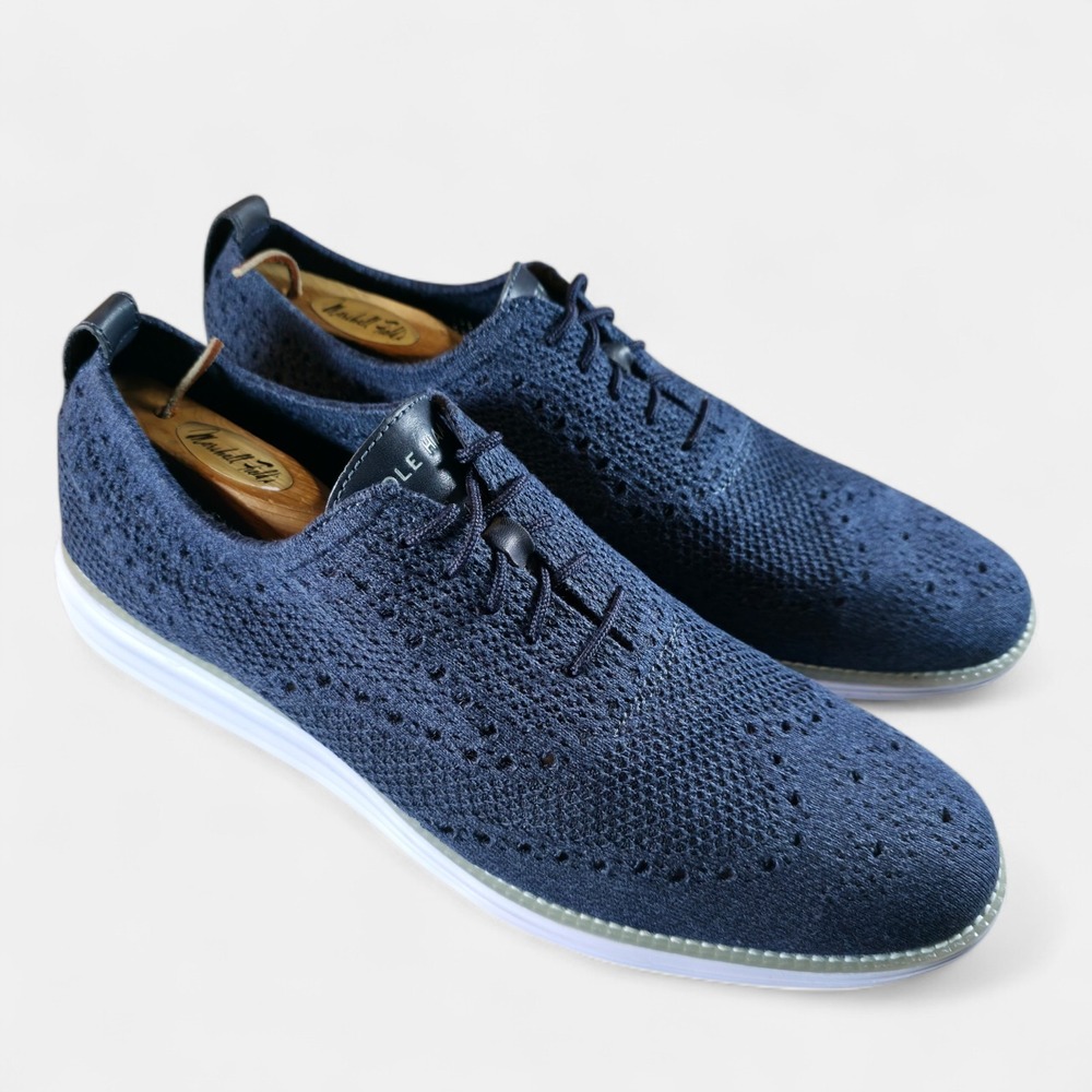Cole Haan Mens 13 M Shoes Original Grand Lazer Wingtip Knit Oxfords *Barely Worn